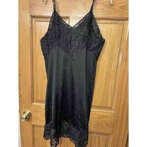 Carol Brent Lingerie Black Lace Sexy Embroidered Shadow VTG 60's Size UK